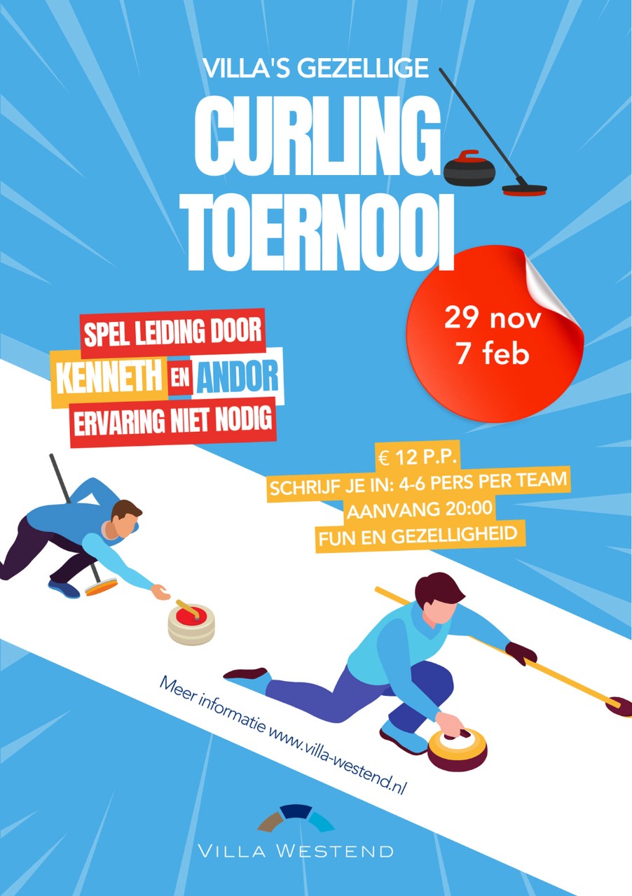 Curling toernooi 29 november en 7 februari