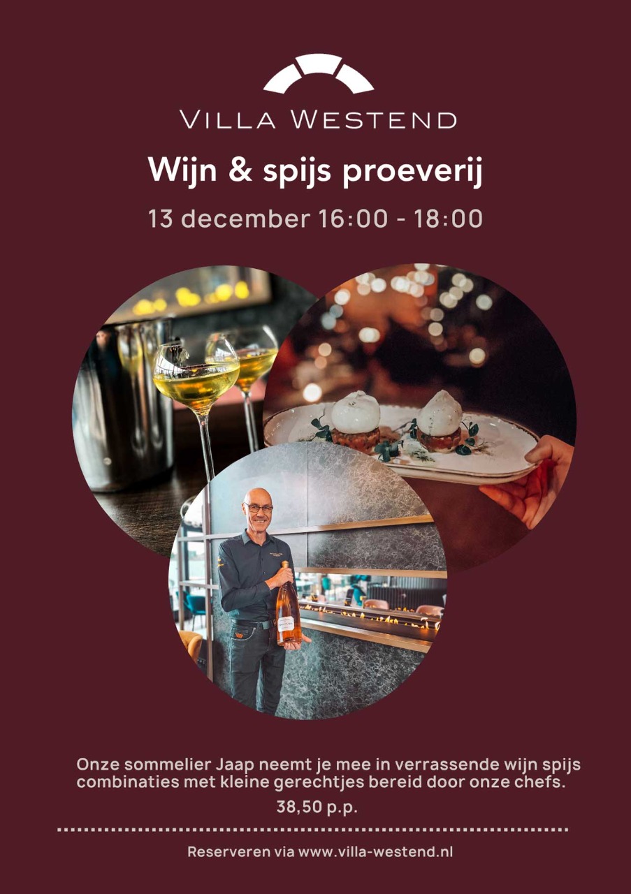 Wijn en Spijs proeverij 13 december 2026