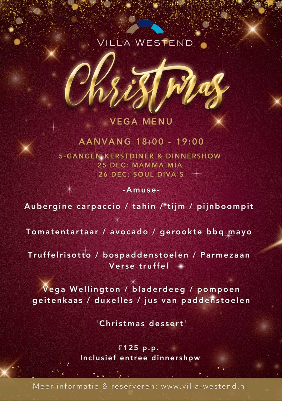 Kerst vega menu