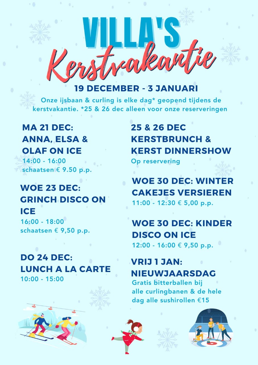 Kerstvakantie 19 december tot 3 januari 2027