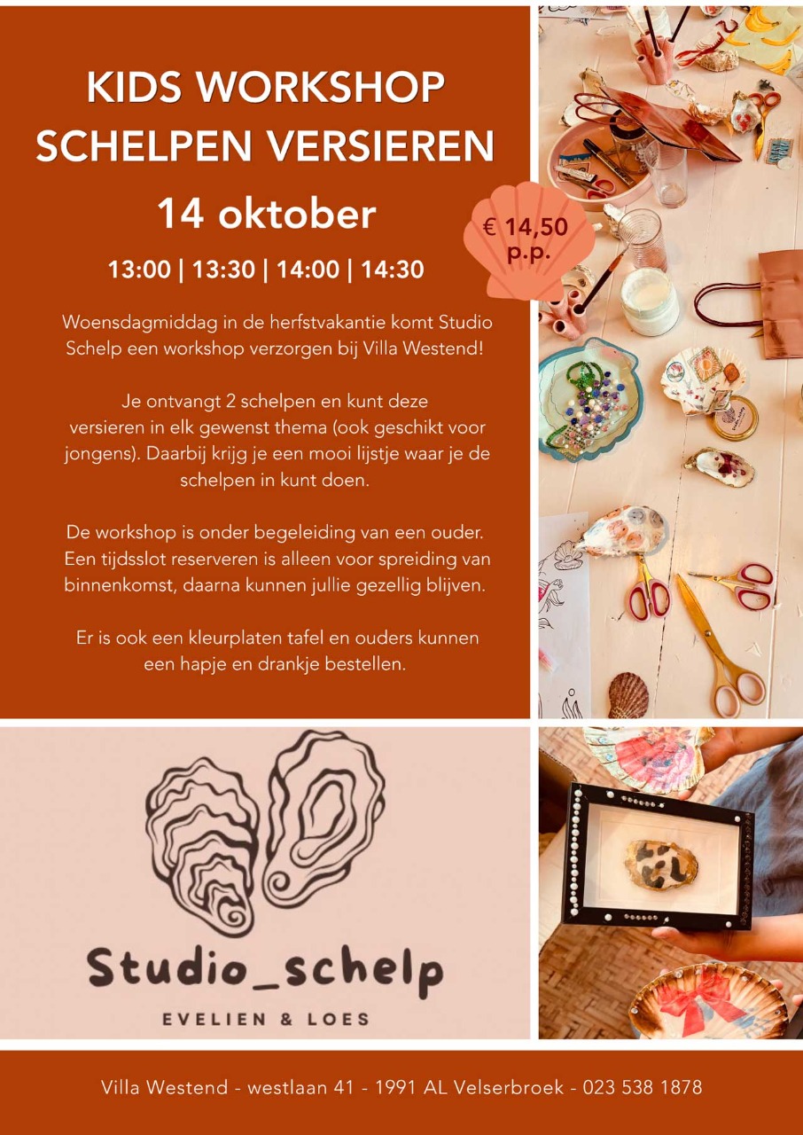 Workshop schelpen versieren voor kids